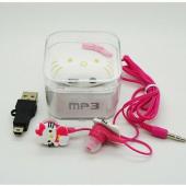 Hello Kitty Shaped Mini Mp3 Music Player With Earp
